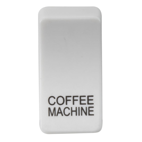 Knightsbridge GDCOFFU White Grid Rocker Cover Engraved COFFEE MACHINE