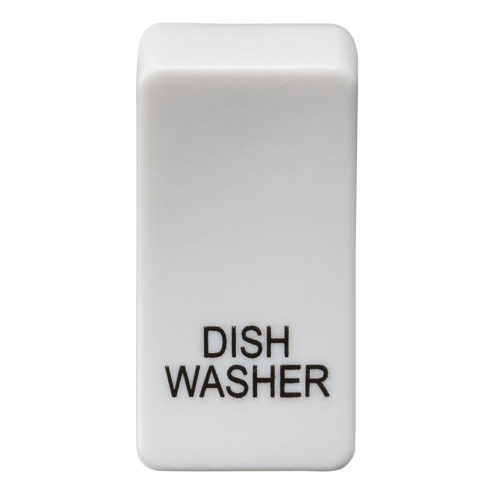 Knightsbridge GDDISHU White Grid Rocker Cover Engraved DISHWASHER