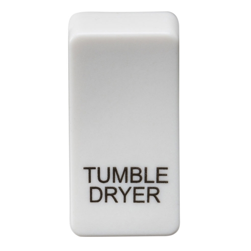 Knightsbridge GDDRYU White Grid Rocker Cover Engraved TUMBLE DRYER