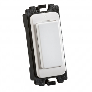Knightsbridge CUGM17 White Blank Gridswitch Module For Curved Edge Accessories
