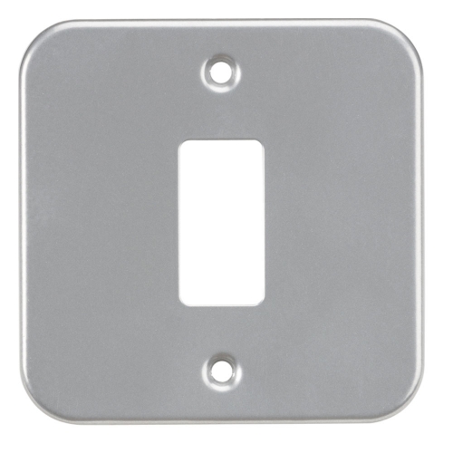 Knightsbridge GDFP001M Metalclad 1 Module Grid Frontplate On 1 Gang Plate