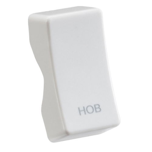 Knightsbridge CUHOB White Grid Rocker Cover Engraved HOB For Curved Edge Modules