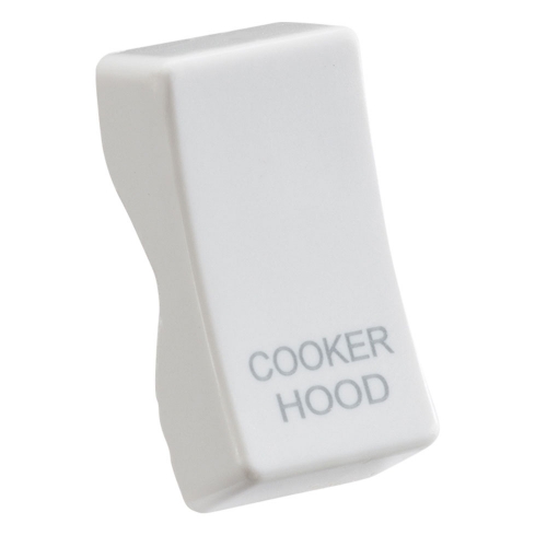 Knightsbridge CUHOOD White Grid Rocker Cover Engraved COOKER HOOD For Curved Edge Modules