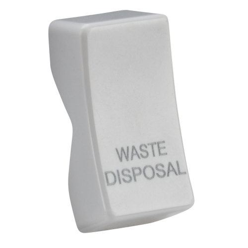 Knightsbridge CUWASTE White Grid Rocker Cover Engraved WASTE DISPOSAL For Curved Edge Modules