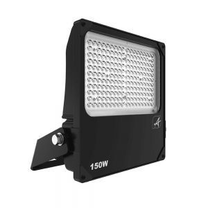 Ansell Lighting AAZLED150/ASY Aztec Asymmetric Black Die-Cast Aluminium LED Floodlight With Asymmetric Lens & Daylight White 5000K LEDs For Industrial Installations IP66 150W 21100Lm 240V Height: 360mm | Width: 260mm | Depth: 67mm