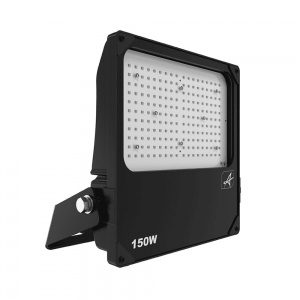 Ansell Lighting AAZLED150 Aztec Symmetrical Black Die-Cast Aluminium LED Floodlight With Symmetrical Lens & Daylight White 5000K LEDs For Industrial Installations IP66 150W 21750Lm 240V Height: 360mm | Width: 260mm | Depth: 67mm