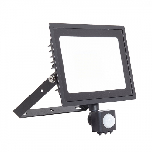 Ansell Lighting AEDELED50/CW/PIR Eden 50W 4359Lm IP44 LED Security Floodlight With PIR & Cool White 4000K LEDs Black Aluminium Ansell Lighting AEDELED50/CW/PIR Eden 50W 4359Lm IP44 LED Security Floodlight With PIR & Cool White 4000K LEDs Black Aluminium