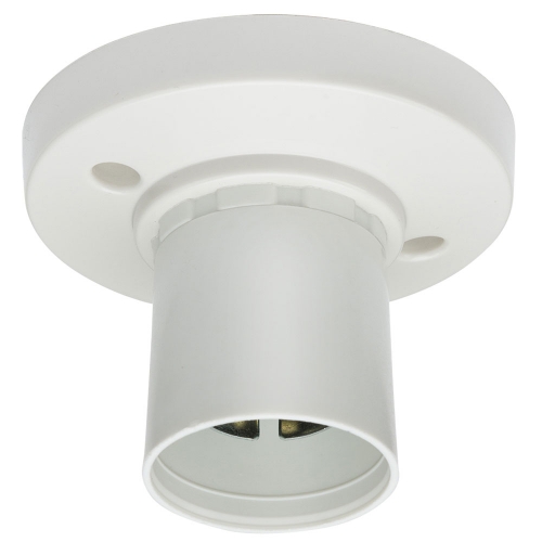 Knightsbridge SN8210 Straight BC Batten Lampholder T2 Rated Short Shirt 3-Terminal White