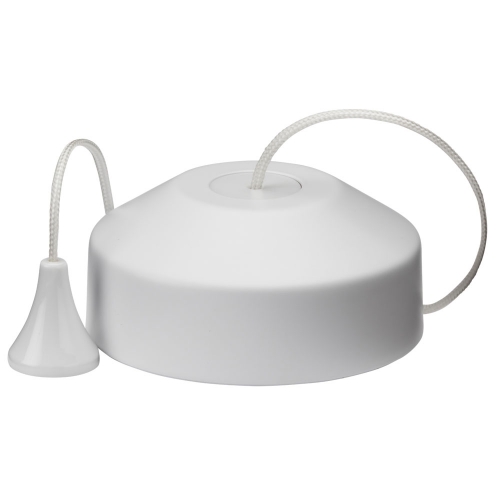 Knightsbridge 8300MW 10Ax 2 Way Pullcord Ceiing Switch Matt White 1.7m Pullcord
