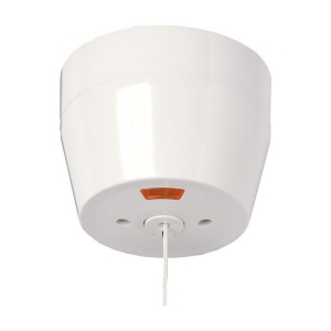 Click PRW213 Polar 50A DP  1 Way Isolating Round Pullcord Ceiling Switch With Neon & Mounting Base White