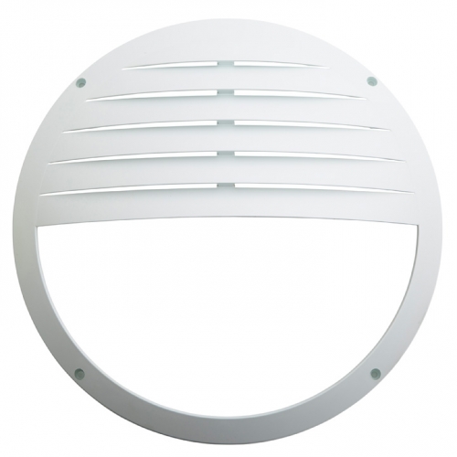 Ansell Lighting AVILED/W/LVD Vision White Round Louvered Accessory for Vision Bulkheads