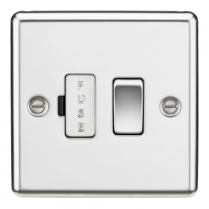 Knightsbridge CL63PC Polished Chrome Rounded Edge 13A Switched Fused Connection Unit