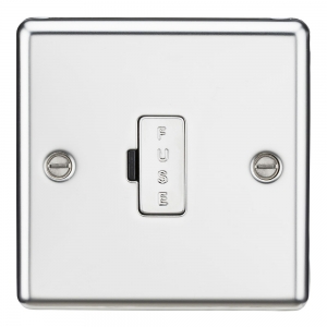 Knightsbridge CL6PC Polished Chrome Rounded Edge 13A Unswitched Fused Connection Unit