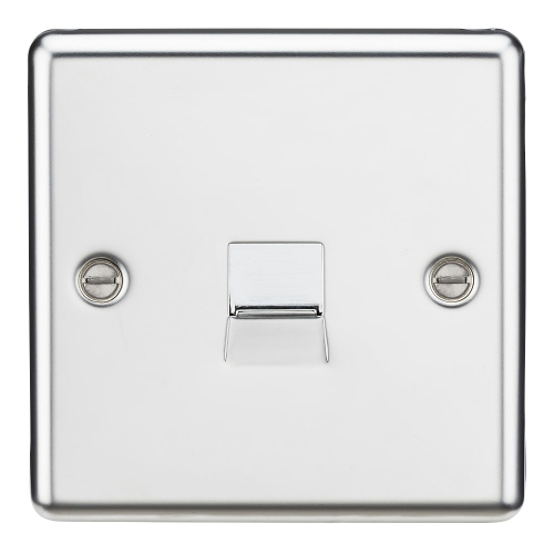Knightsbridge CL74PC Polished Chrome Rounded Edge Single BT Phone Secondary Socket