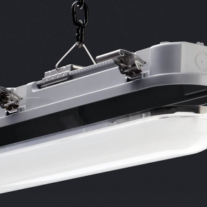 JCC Lighting JC180033 ToughLED Pro Grey All Polycarbonate 5ft Single Anti-Corrosive LED Batten With Frosted Diffuser & Cool White 4000K LEDs IP65 29W 4200Lm 240V Length: 1570mm | Width: 96mm | Proj: 81mm