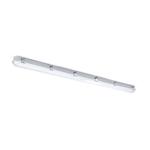 JCC Lighting JC180033 ToughLED Pro Grey All Polycarbonate 5ft Single Anti-Corrosive LED Batten With Frosted Diffuser & Cool White 4000K LEDs IP65 29W 4200Lm 240V Length: 1570mm | Width: 96mm | Proj: 81mm