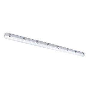 JCC Lighting JC180065 ToughLED Pro Grey All Polycarbonate 6ft Single Anti-Corrosive LED Batten With Frosted Diffuser & Cool White 4000K LEDs IP65 39W 5300Lm 240V Length: 1870mm | Width: 96mm | Proj: 81mm