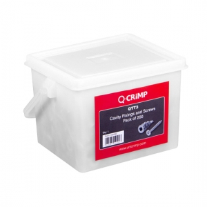 Unicrimp QTT3 Trade Tub With 200 x Cavity/Plasterboard Metal Self Drive Plugs & M8 x 35mm Panhead Screws