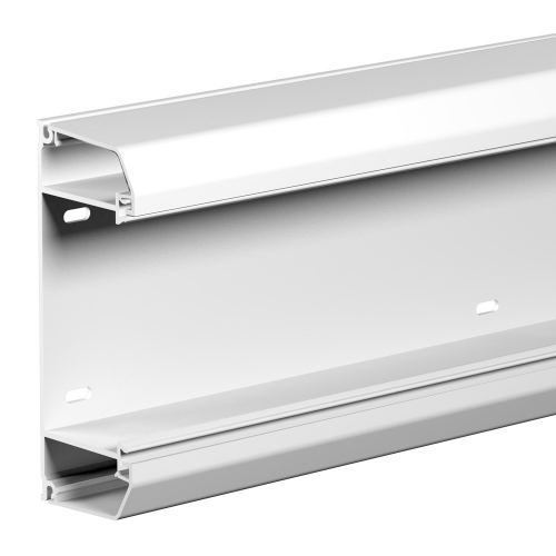 Marshall Tufflex EMT20WH Sterling Compact White Three Compartment Trunking Base Length Height: 140mm | Width: 50mm | Length: 3m