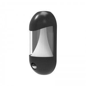 Ansell Lighting ALEOLED/HL/PIR Leo CCT Black Polycarbonate LED Security Half Lantern With PIR, Colour Selectable LEDs, White Reflector & Clear Polycarbonate Diffuser 8W 330Lm 240V Height: 282mm | Width: 125.5mm | Proj: 74mm