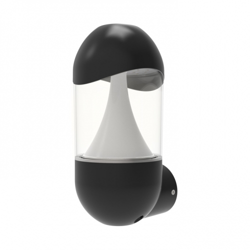 Ansell Lighting ALEOLED/WL Leo CCT Black Polycarbonate LED Wall Lantern With Colour Selectable LEDs, White Reflector & Clear Polycarbonate Diffuser 8W 450Lm 240V Height: 291mm | Width: 126mm | Proj: 140mm