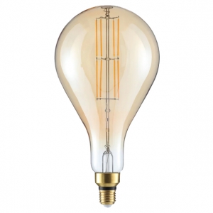 Forum Lighting INL-34029-AMB InLite Amber Glass 6W 450Lm Large Vintage A165 LED ES Filament Lamp 230V DiaØ: 165mm | Length: 300mm