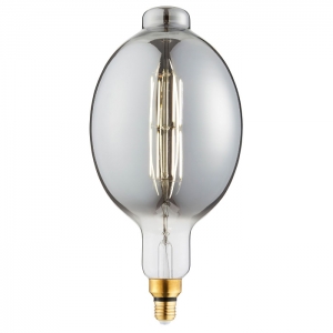 Forum Lighting INL-34030-SMK InLite Smoked Glass 6W 450Lm Large Vintage BT180 LED ES Filament Lamp 230V DiaØ: 180mm | Length: 360mm
