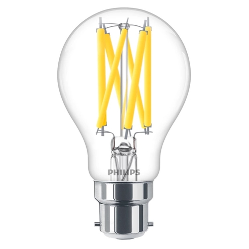 Philips 929003011602 Master Value Dimmable 10.5W Clear Glass GLS Filament Lamp BC Cap 2200K-2700K