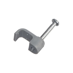 Deta IM1141GR Grey Flat Three Core & Earth Cable Clips (Pack of 100) 1mm² - 1.5mm²
