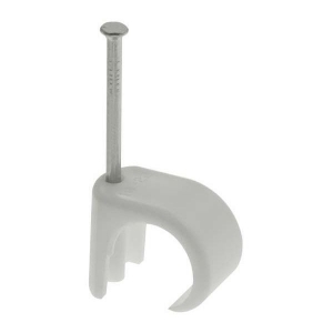 Deta IM1131WH White Round Cable Clip (Pack Size 100) 3mm² - 5mm²