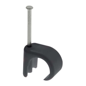 Deta IM1131BK Black Round Cable Clip (Pack Size 100) 3mm² - 5mm²