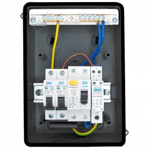BG Electrical CFEV1A-01 18th Edition IP65 EV Consumer Unit With 40A Type A RCD Isolator, Type 2 SPD & 40A MCB Grey