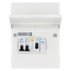 BG Electrical CFUEV1A-01 18th Edition IP20 EV Consumer Unit With 40A Type A RCD Isolator, Type 2 SPD & 40A MCB White