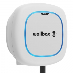 Wallbox PLP2-0-2-2-F-001 Pulsar Max 7.4kW 32A 1Ph 230V AC Single Gun Tethered EV Wall Charger With Inbuilt Earth Protection & 5m Type 2 Charging Cable + Gun IP55 White