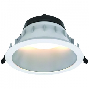Ansell Lighting ACOM1/1 Comfort Evo White Wattage Selectable CCT Commercial LED Downlight With 2 Colour Selectable LEDs IP44 7W/13W 1000-1800Lm 240V DiaØ: 230mm | Cut-Out: 210mm | Recess Depth: 127mm