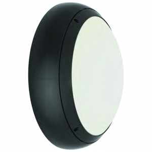 Ansell Lighting AVIL/1/GR Vision Graphite All Polycarbonate Round Wattage Selectable CCT LED Bulkhead With 2 Colour Selectable LEDs & Opal Diffuser IP65 9W/17W 1300-2100Lm 250V DiaØ: 350mm | Proj: 125mm
