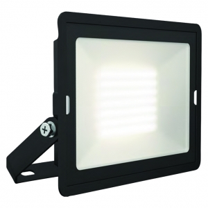 Ansell Lighting AEDELED100/CW Eden 100W 11000Lm IP65 LED Floodlight With Cool White 4000K LEDs Black Aluminium