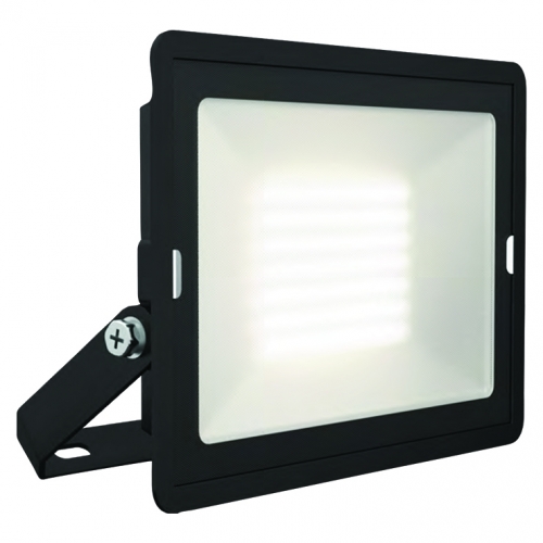Ansell Lighting AEDELED70/CW Eden 70W 7000Lm IP65 LED Floodlight With Cool White 4000K LEDs Black Aluminium
