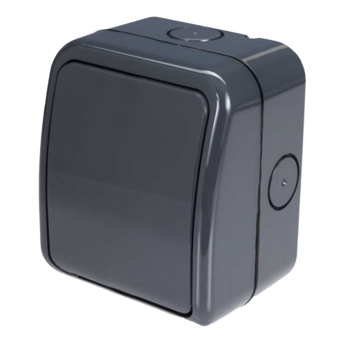 Click OA411AGU Aquip66 Grey Polycarbonate 20Ax IP66 1 Gang 2 Way Weatherproof Switch