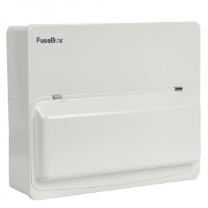 Fusebox F2010MX White Metal 18th Edition 10 Way Surge Protected Switch Isolator Consumer Unit With 100A Isolator & Type 2 Surge Protection Device