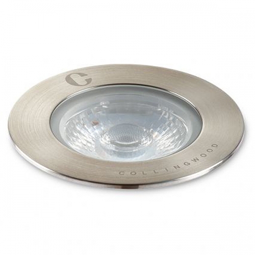 Collingwood Lighting GL040DWBX30 Stainless Steel LED Groundlight With 40° Beam Angle & Warm White (3000K) LED IP68 2.2/4.6W 300-520Lm DiaØ : 76mm