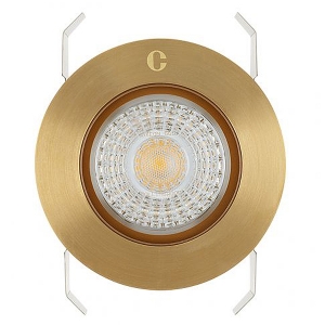 Collingwood Lighting GL040AWBX27 Antique Brass LED Ground Light With 40° Beam Angle & Extra Warm White (2700K) LED IP68 2.2/4.6W 290-515Lm DiaØ : 76mm