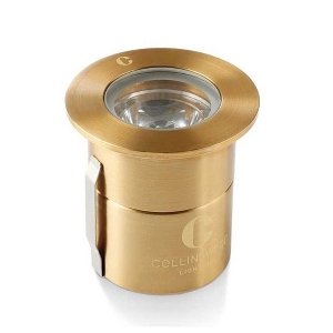 Collingwood Lighting GL019AWBX30 Antique Brass LED Ground Light With 38° Beam Angle & Warm White (3000K) LED IP68 1W/2W 90-150Lm DiaØ : 40mm