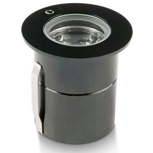 Collingwood Lighting GL019BWBX30 Black LED Ground Light With 38° Beam Angle & Warm White (3000K) LED IP68 1W/2W 90-150Lm DiaØ : 40mm