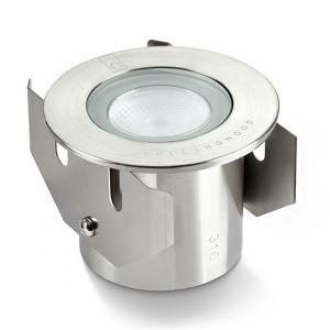 Collingwood Lighting GL016F27 Stainless Steel LED Ground Light With 26° Beam Angle & Extra Warm White (2700K) LED IP68 1W/2W 70-120Lm DiaØ : 60mm