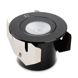 Collingwood Lighting GL016BMBX30 Black LED Ground Light With 26° Beam Angle & Warm White (3000K) LED IP68 1W/2W 75-135Lm DiaØ : 60mm