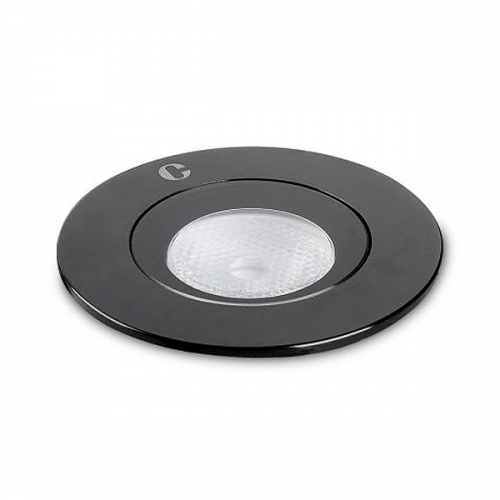 Collingwood Lighting GL016BMBX27 Black LED Ground Light With 26° Beam Angle & Extra Warm White (2700K) LED IP68 1W/2W 70-120Lm DiaØ : 60mm