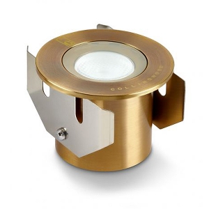 Collingwood Lighting GL016FABNW Antique Brass LED Ground Light With 26° Beam Angle & Cool White (4000K) LED IP68 1W/2W 95-140Lm DiaØ : 60mm