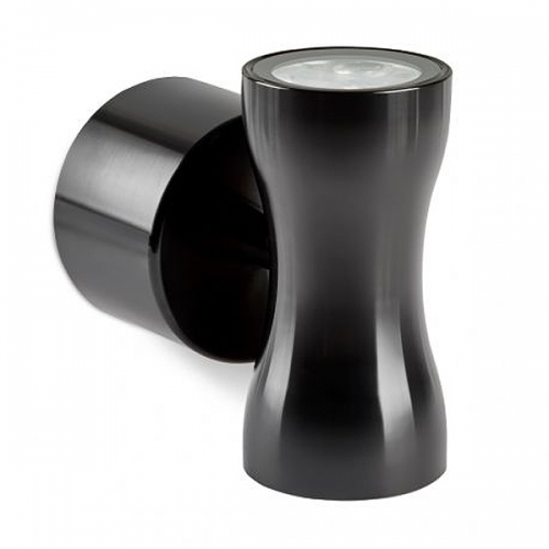 Collingwood Lighting WL070BNBM27 Black Straight-To-Mains LED Up/Down Wall Light With Extra Warm White 2700K) LED IP67 5.1W 510Lm 240V Height: 120mm | Proj: 128mm