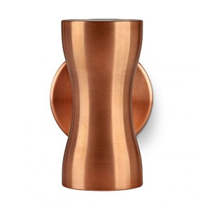 Collingwood Lighting WL070CNBM27 Copper Straight-To-Mains LED Up/Down Wall Light With Extra Warm White 2700K) LED IP67 5.1W 510Lm 240V Height: 120mm | Proj: 128mm